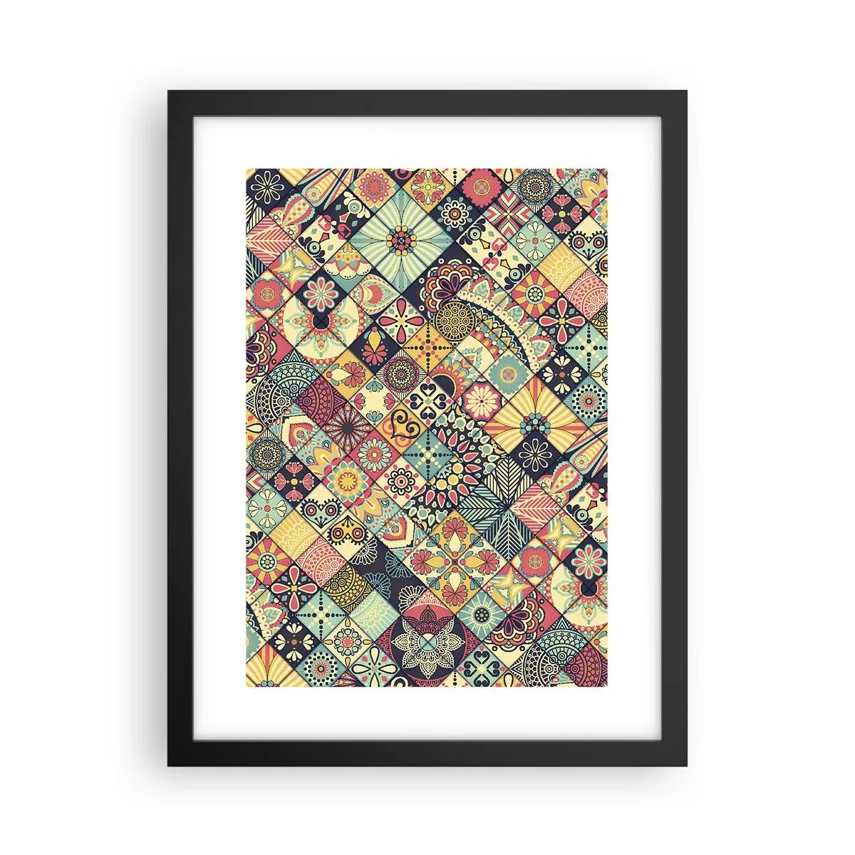 Affiche dans un cadre noir - Poster - Ambiance marocaine - 30x40 cm