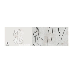 Échantillon de Papier Peint Premium Sand - Instant de rêve - Graphique, Femme, Morceau - 100x30 cm