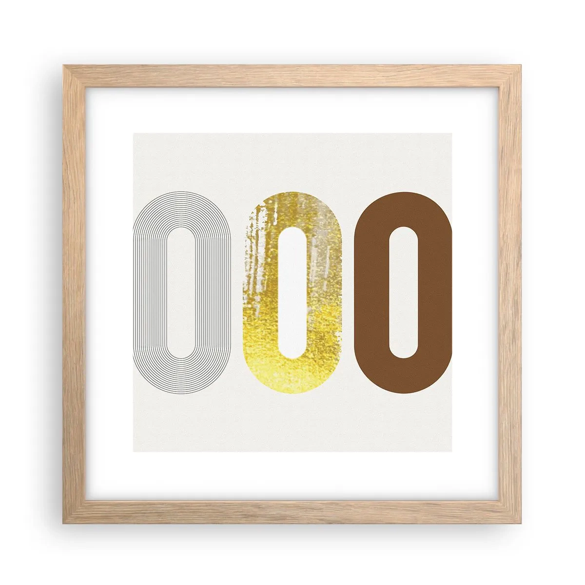 Affiche dans un chêne clair - Poster - Ooo! - 30x30 cm