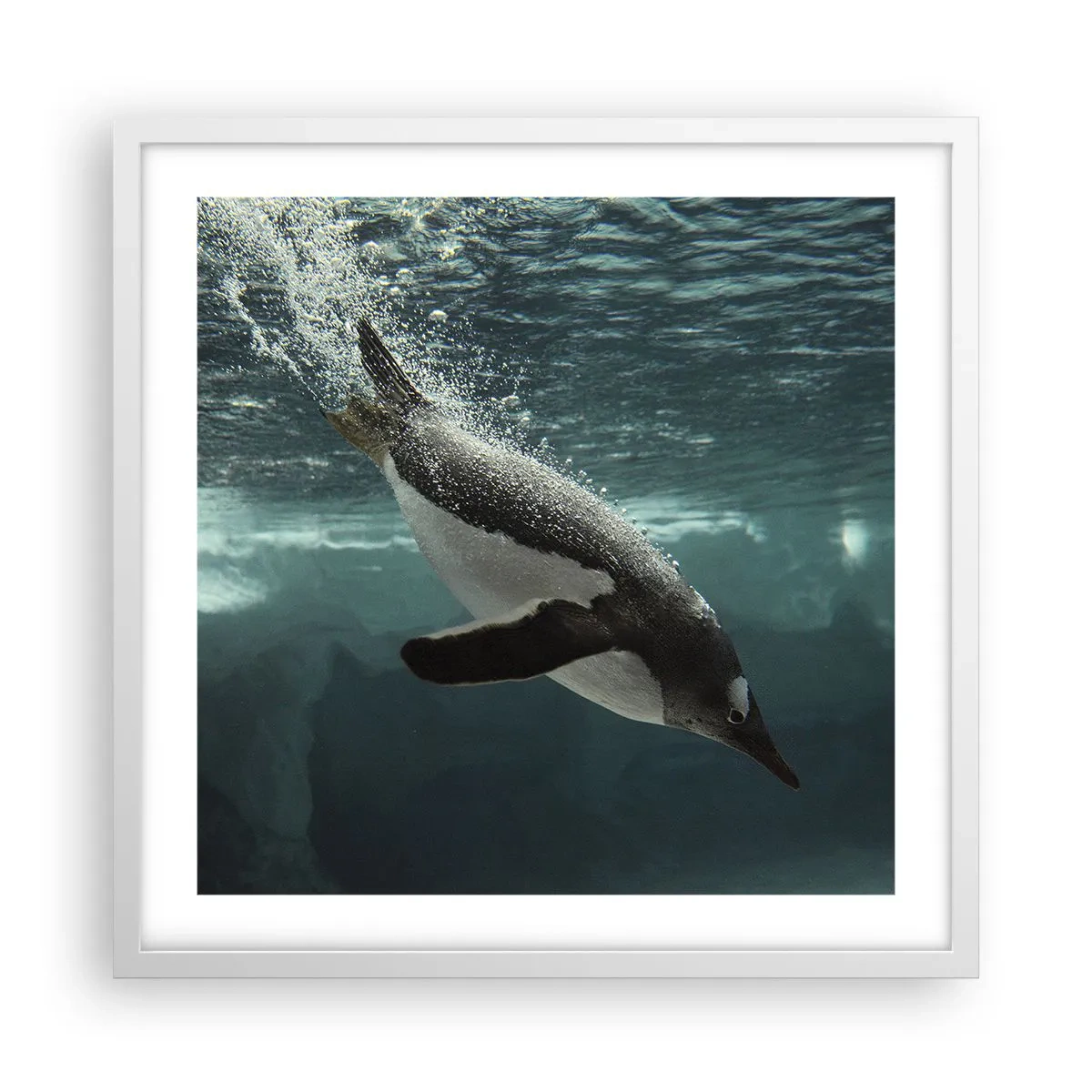 Affiche dans un cadre blanc - Poster - Bienvenue dans mon monde - 50x50 cm