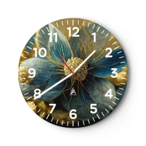 Horloge murale - Pendule murale - Fleurir avec de l'or - 40x40 cm
