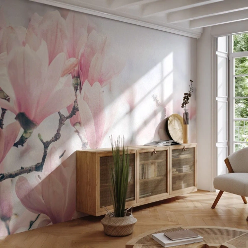 Papier Peint Autocollant Deluxe Sticker - Idéal de la subtilité - Magnolia, Fleurs, Magnolia - 200x140 cm
