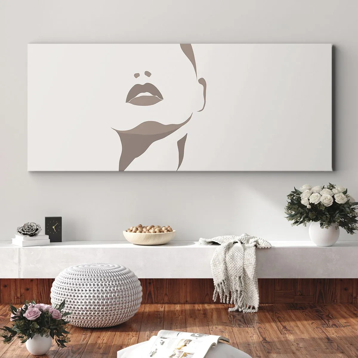 Impression sur toile - Image sur toile - Fait de lumière et d'ombre - 100x40 cm