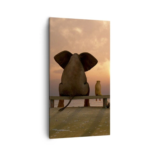 Impression sur toile - Image sur toile - C'est bon de garder le silence ensemble - 45x80 cm