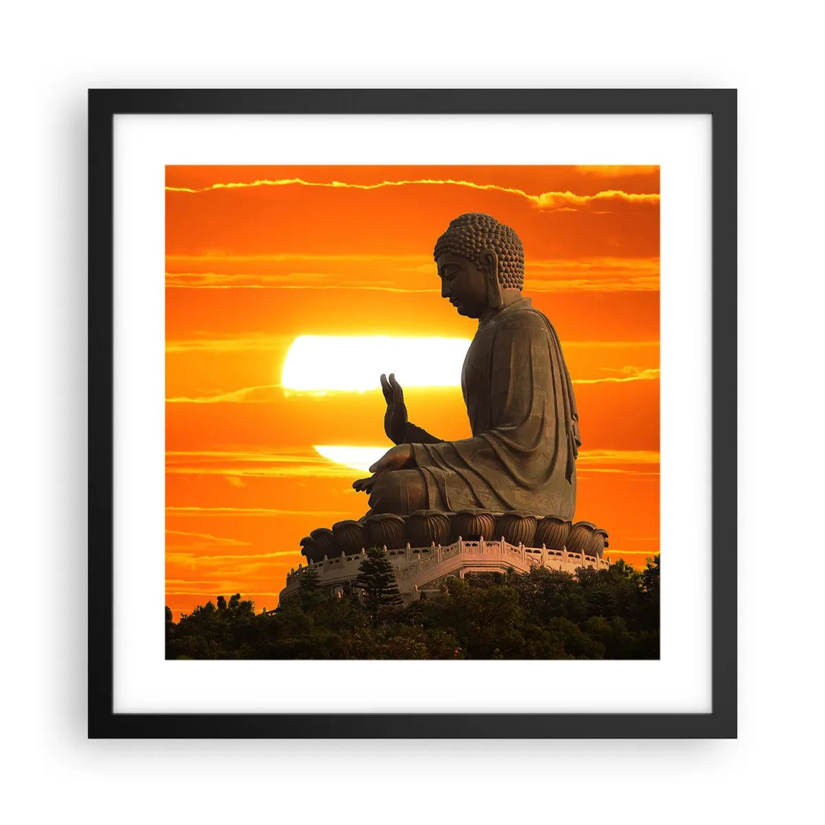 Affiche dans un cadre noir - Poster - Aucune peur du monde - 40x40 cm