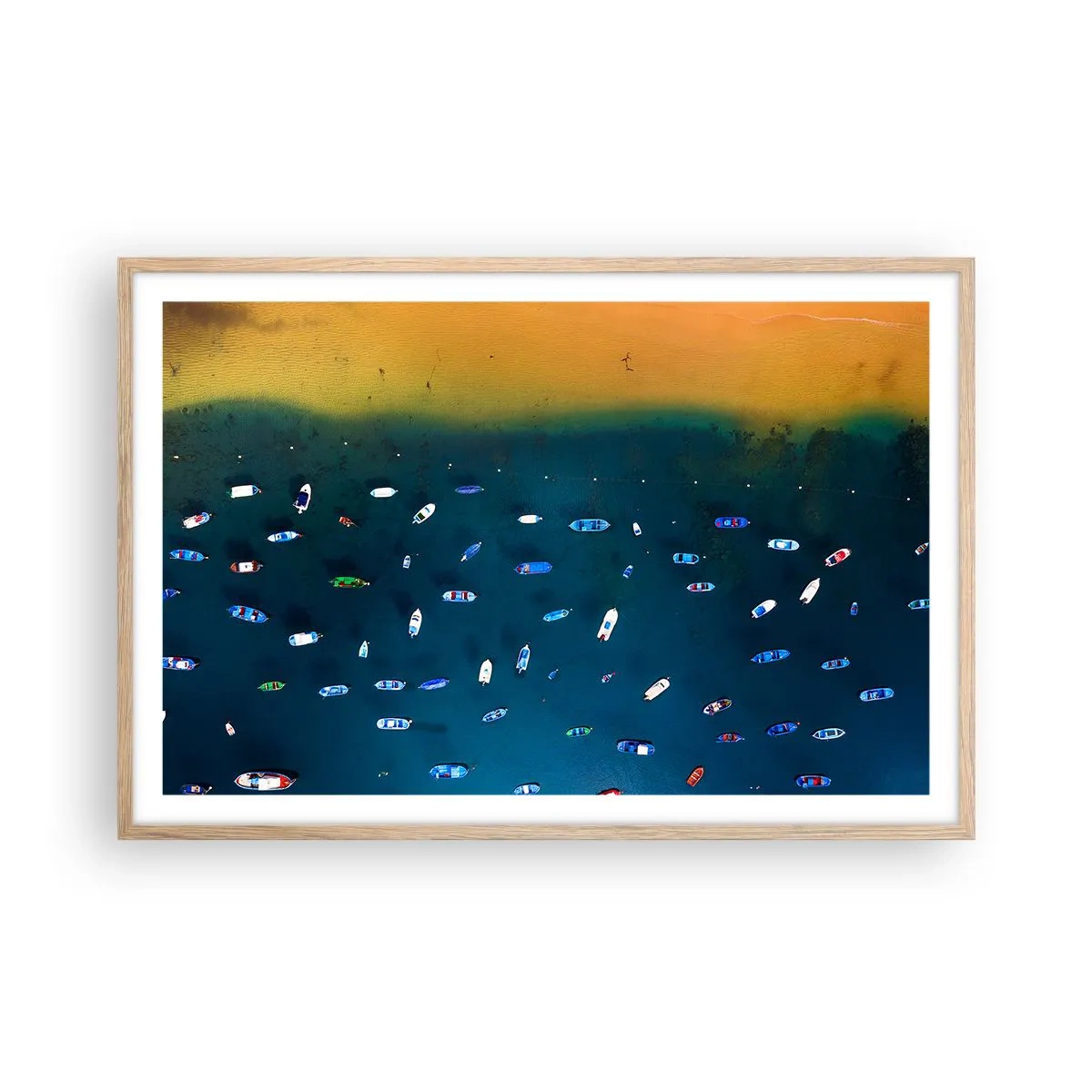 Affiche dans un chêne clair - Poster - Jeu de vacances - 91x61 cm