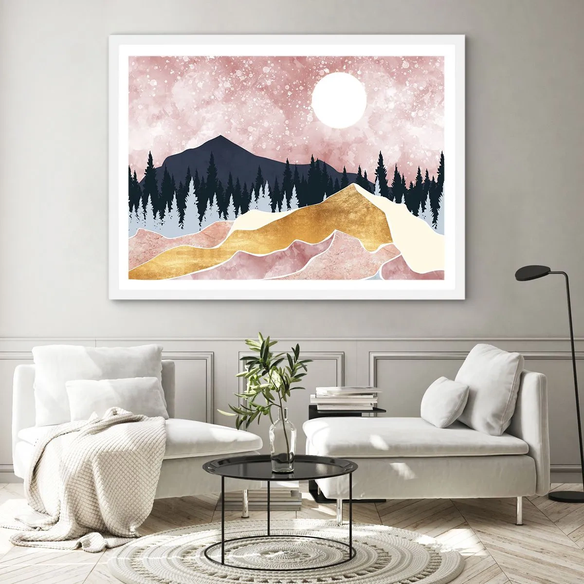 Affiche dans un cadre blanc - Poster - Gardien de la nuit - 50x40 cm