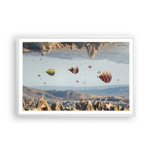 Affiche dans un cadre blanc - Poster - Ici, tout est possible - 91x61 cm