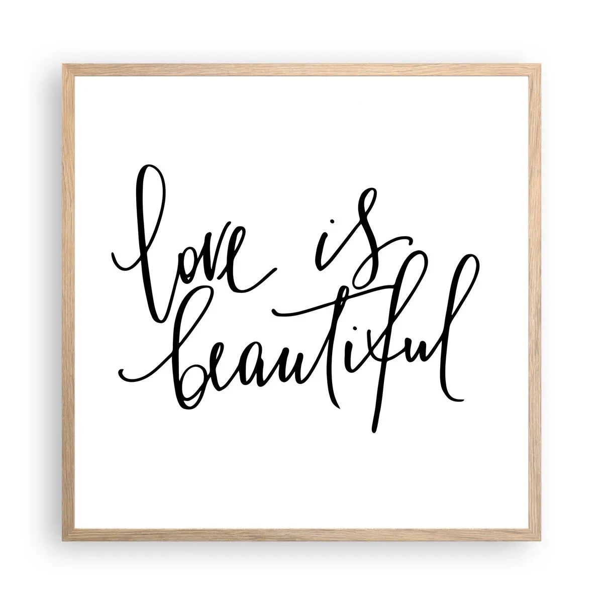 Affiche dans un chêne clair - Poster - Lire et répéter - 60x60 cm