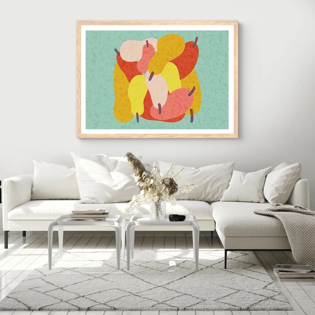 Affiche dans un chêne clair - Poster - Essayez le soleil d'été - 100x70 cm