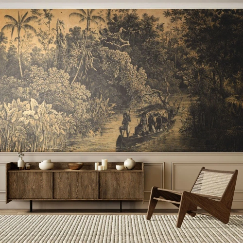 Papier Peint Photo Standard Eco - Expédition à la source - Jungle, Amazonie, Tropiques - 200x140 cm