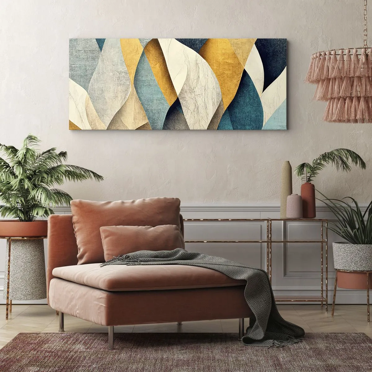Impression sur toile - Image sur toile - Rythme et vague - 100x40 cm