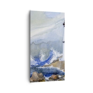 Impression sur toile - Image sur toile - Contre l'obscurité et la tempête - 65x120 cm