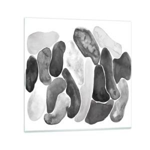 Impression sur verre - Image sur verre - Abstraction rocheuse - 70x70 cm