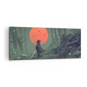 Impression sur toile - Image sur toile - Guerrier de la lune rouge - 100x40 cm