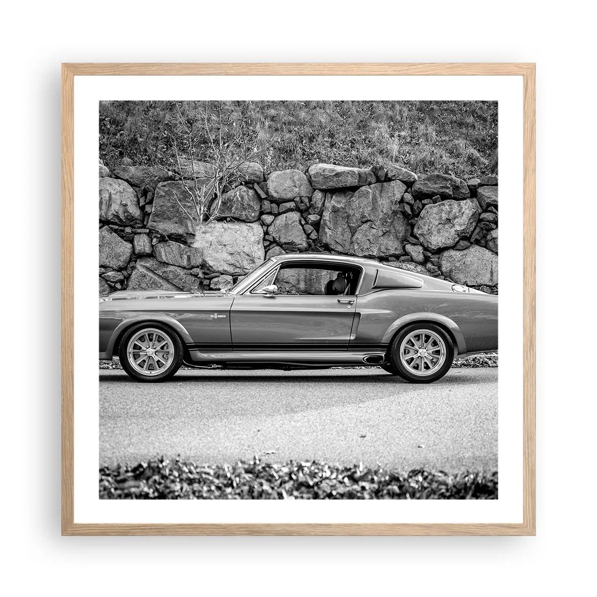 Affiche dans un chêne clair - Poster - Légende des années 60 - 60x60 cm