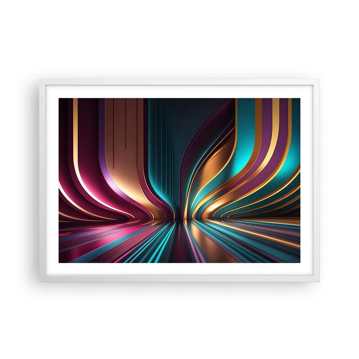 Affiche dans un cadre blanc - Poster - Architektura światła - 70x50 cm