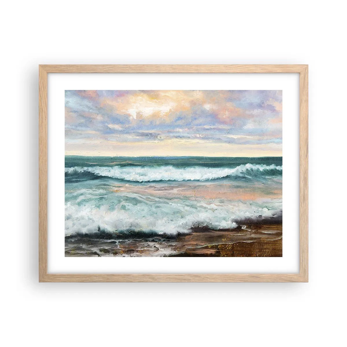 Affiche dans un chêne clair - Poster - Ici tu adouciras ton âme - 50x40 cm