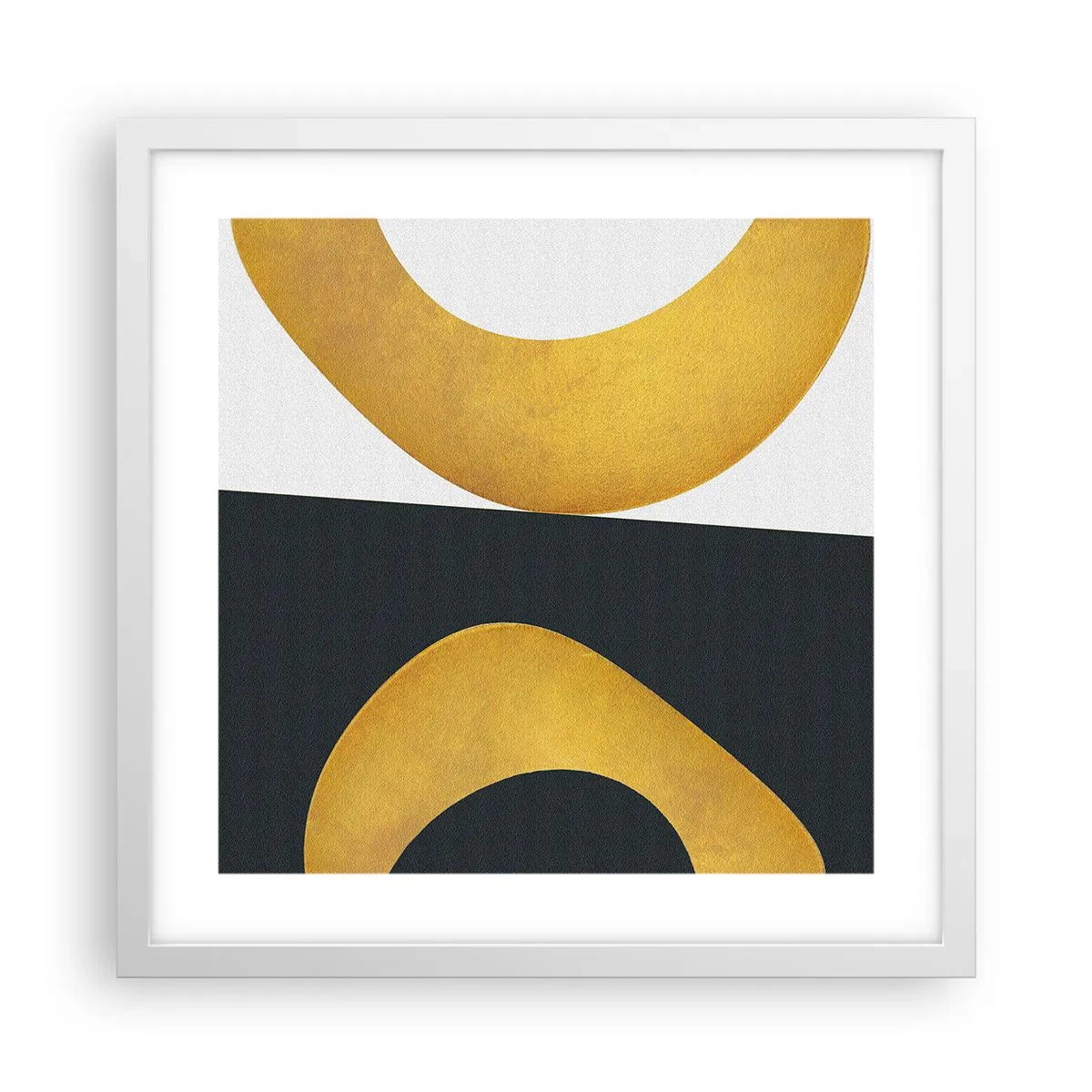 Affiche dans un cadre blanc - Poster - Avant tout : l’or - 40x40 cm