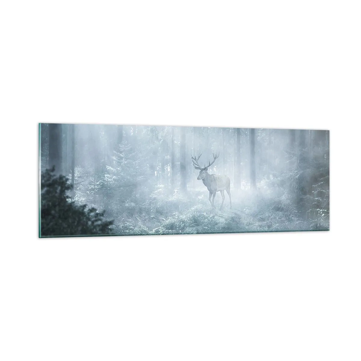 Impression sur verre - Image sur verre - Visite matinale du domaine - 90x30 cm