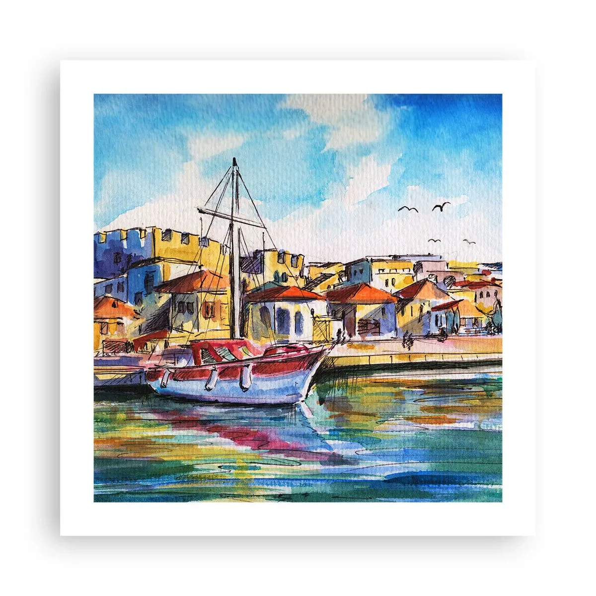 Affiche - Poster - Après-midi arc-en-ciel - 50x50 cm