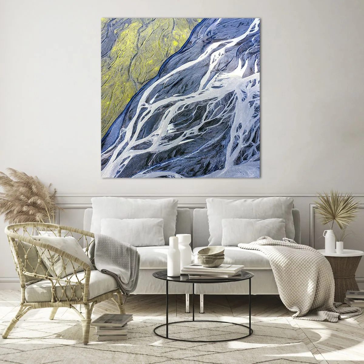 Impression sur verre - Image sur verre - Peintures rupestres de la nature - 30x30 cm