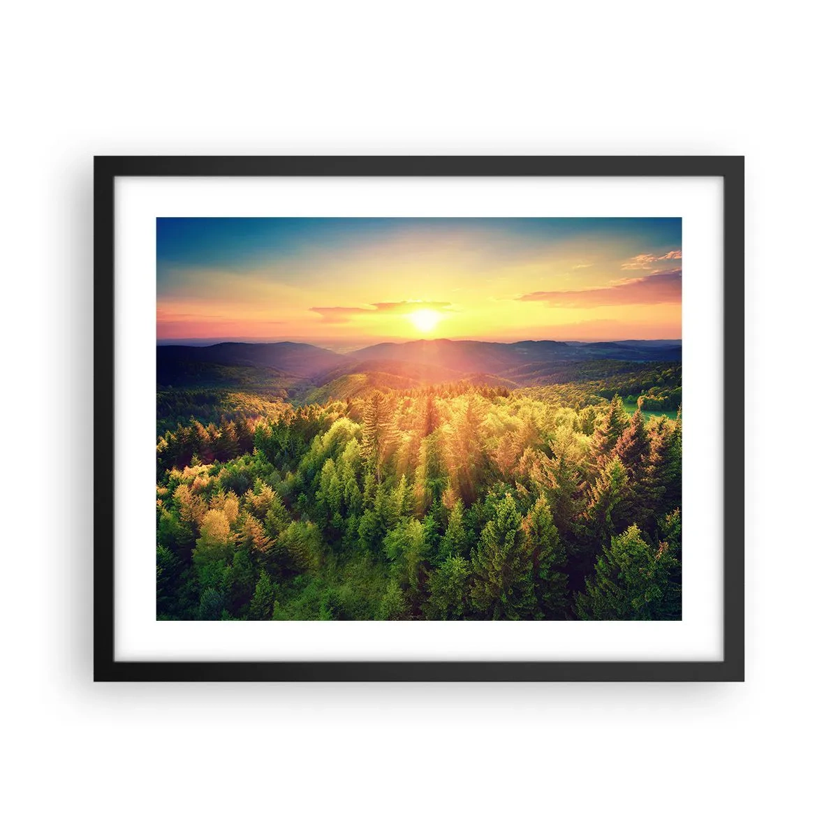 Affiche dans un cadre noir - Poster - Monts et sommets - 50x40 cm