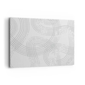 Impression sur toile - Image sur toile - Un motif subtil avec des lignes entrelacées dans des tons clairs - 100x70cm - Il n'y a pas de chemin droit - Décoration murale moderne pour le salon et la chambre ARTTOR