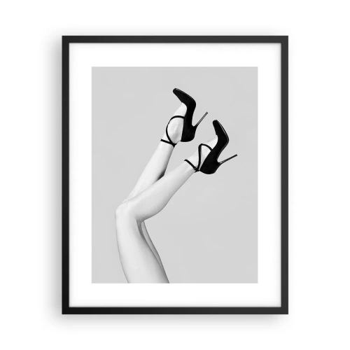 Affiche dans un cadre noir - Poster - Les jambes en l’air - 40x50 cm