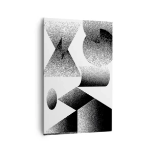 Impression sur toile - Image sur toile - Géométrie composée d'angles et de formes ovales - 80x120cm - Angles et ovales - Décoration murale moderne pour le salon et la chambre ARTTOR