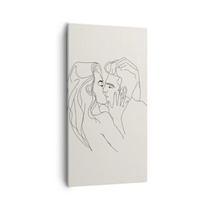 Impression sur toile - Image sur toile - Enlacé de sentiment - 55x100 cm