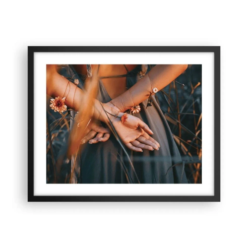 Affiche dans un cadre noir - Poster - Liée à la nature - 50x40 cm