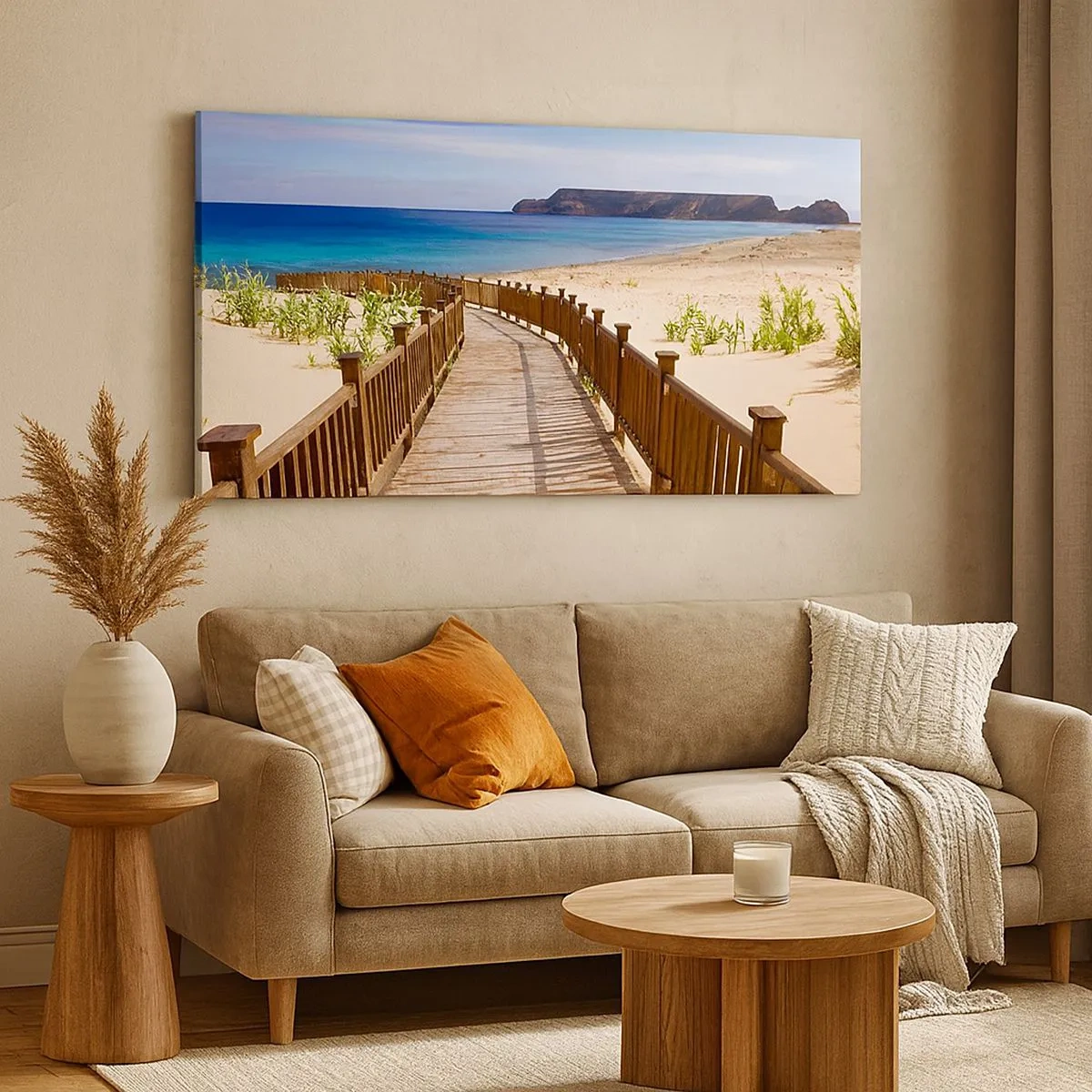Impression sur toile - Image sur toile - Emmène-moi dans les îles du bonheur - 100x40 cm
