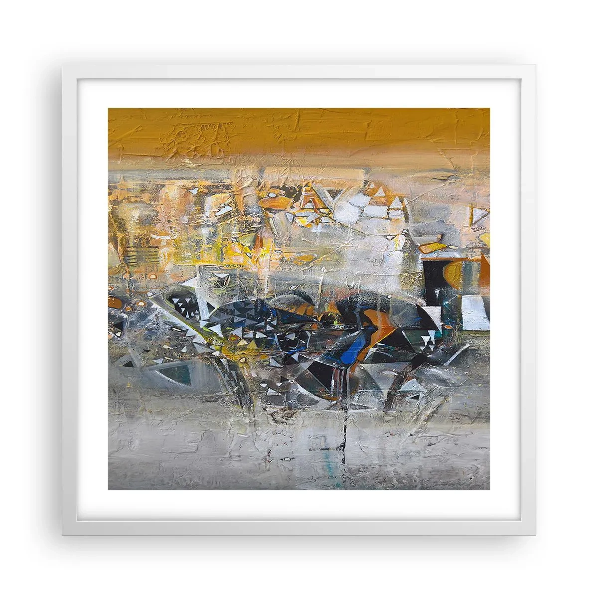 Affiche dans un cadre blanc - Poster - Tout se met en place - 50x50 cm