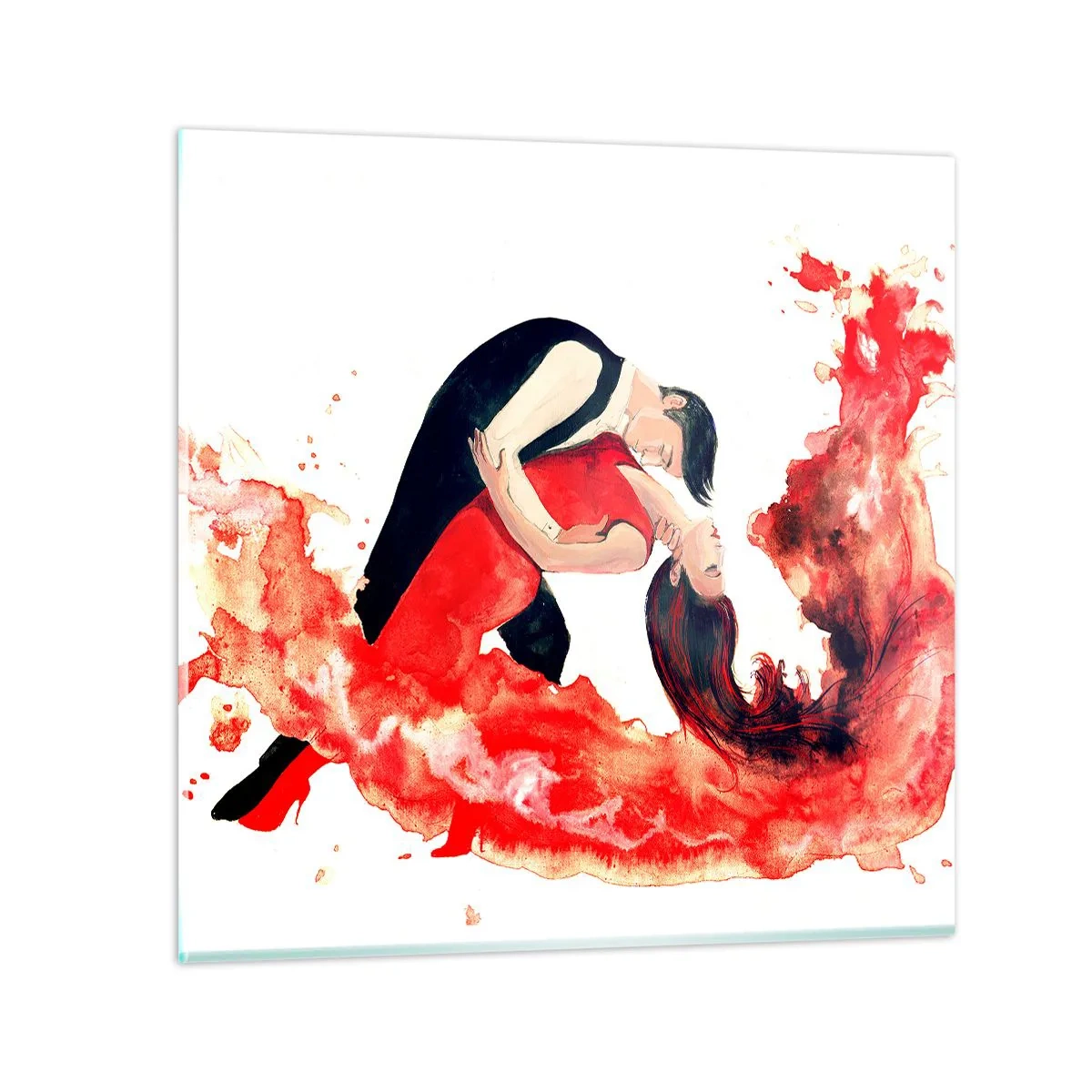 Impression sur verre - Image sur verre - Tango - une vague sensuelle - 30x30 cm