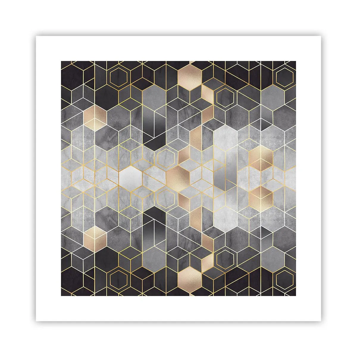 Affiche - Poster - Composition de diamants - 40x40 cm