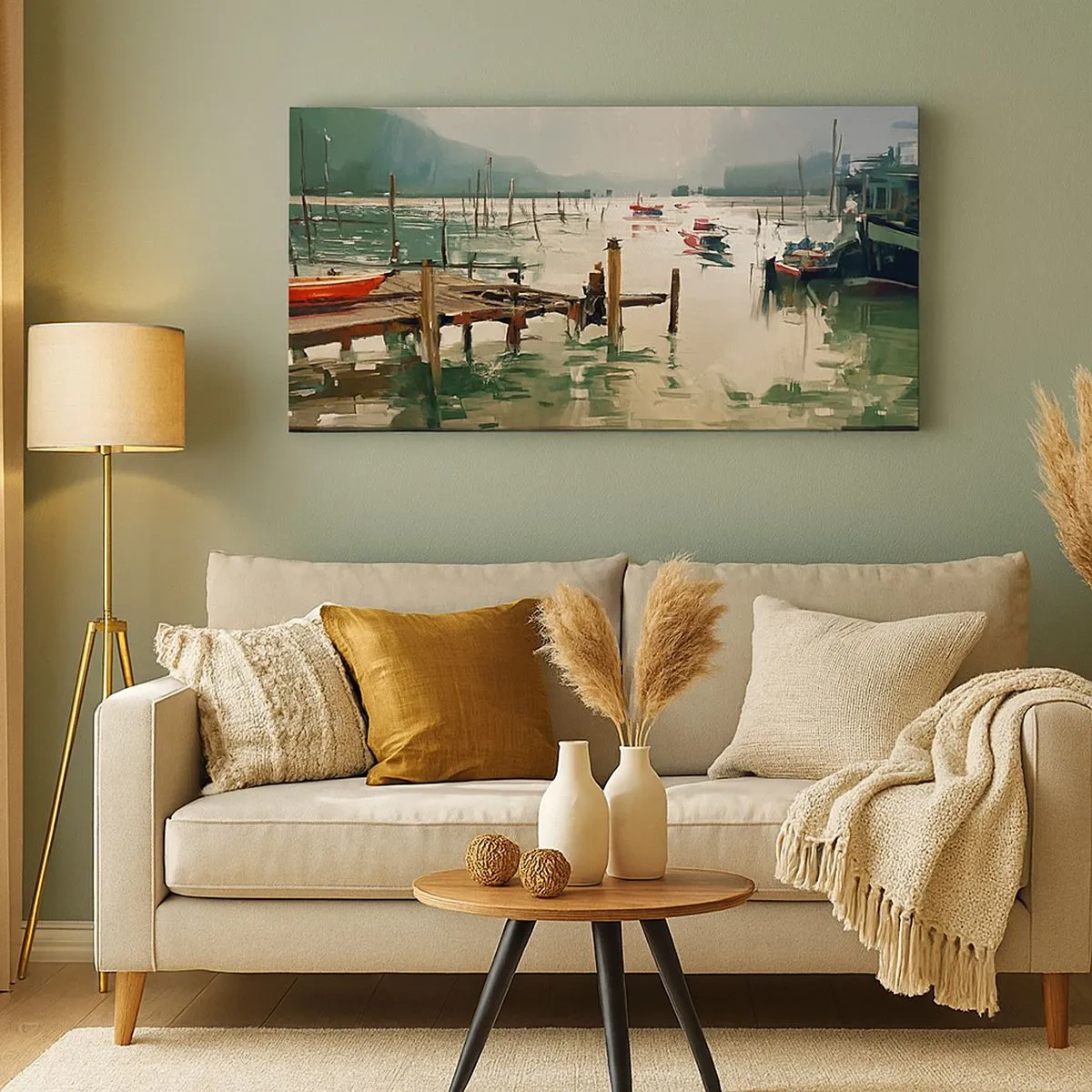 Impression sur toile - Image sur toile - Trempé dans une lune en fusion - 100x40 cm