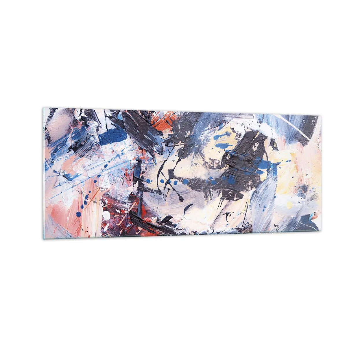 Impression sur verre - Image sur verre - La danse folle de l'abstrait - 100x40 cm