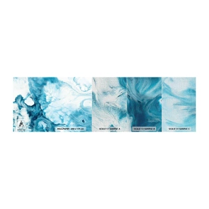 Échantillon de Papier Peint Premium Canvas - Concert de bleu - Abstraction, Morceau, Art moderne - 100x30 cm