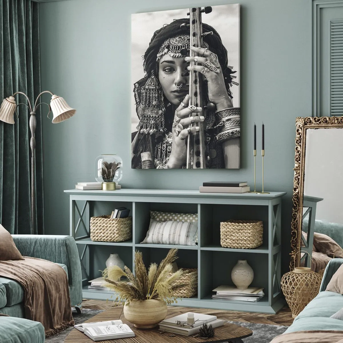 Impression sur toile - Image sur toile - Musique de l'Orient elle-même - 55x100 cm