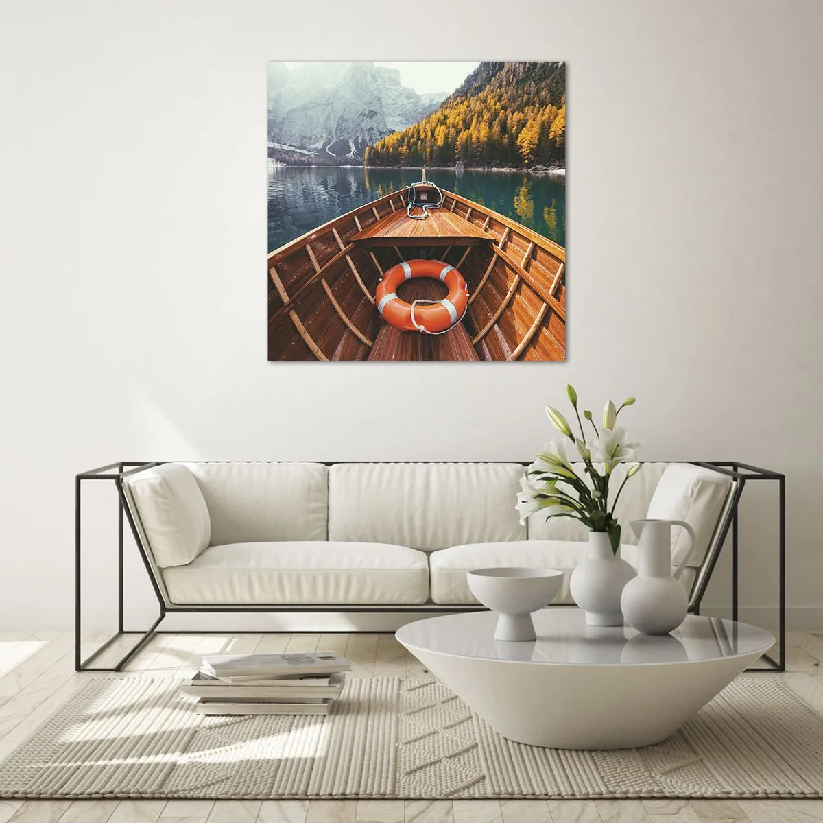 Impression sur verre - Image sur verre - Escapade en montagne - 30x30 cm