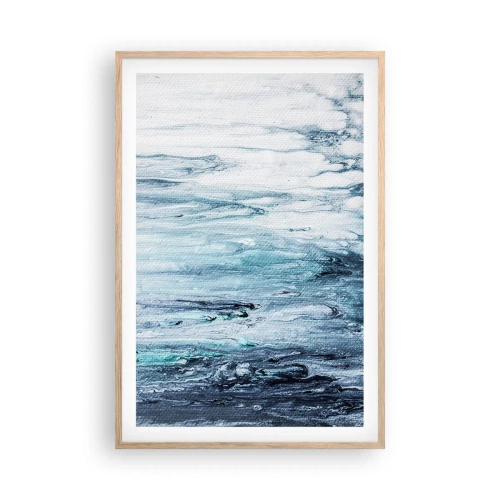 Affiche dans un chêne clair - Poster - Une glace bleue - 61x91 cm