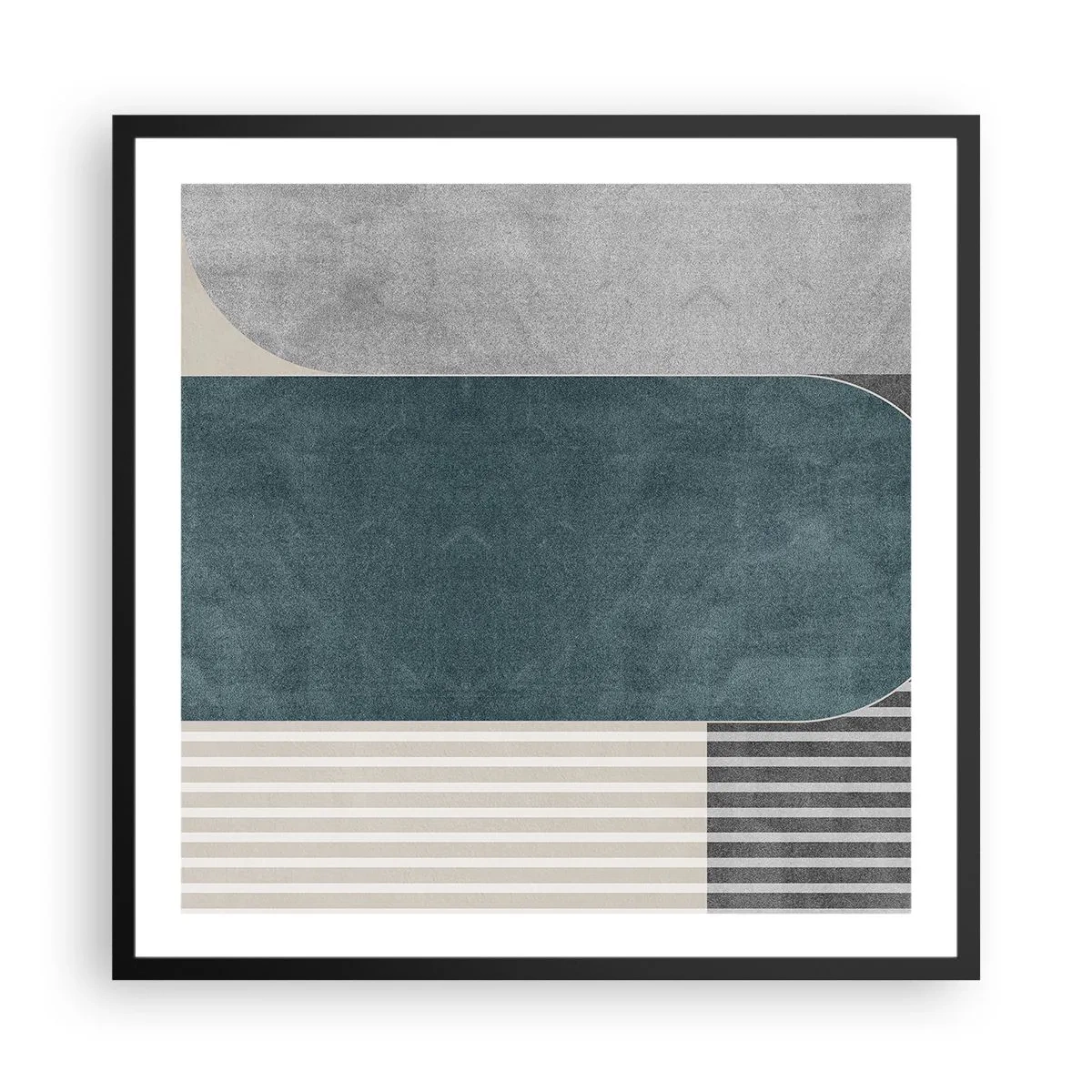 Affiche dans un cadre noir - Poster - Composition de niveaux - 60x60 cm