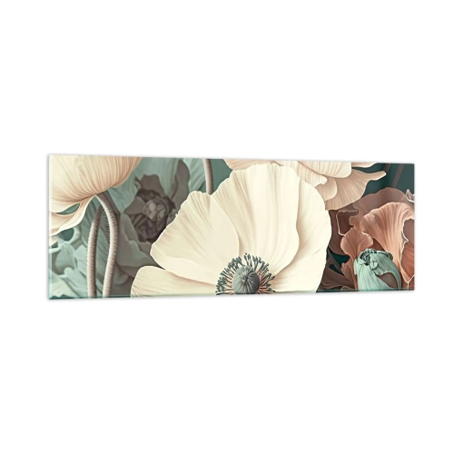 Impression sur verre - Image sur verre - Le murmure des coquelicots - 90x30 cm