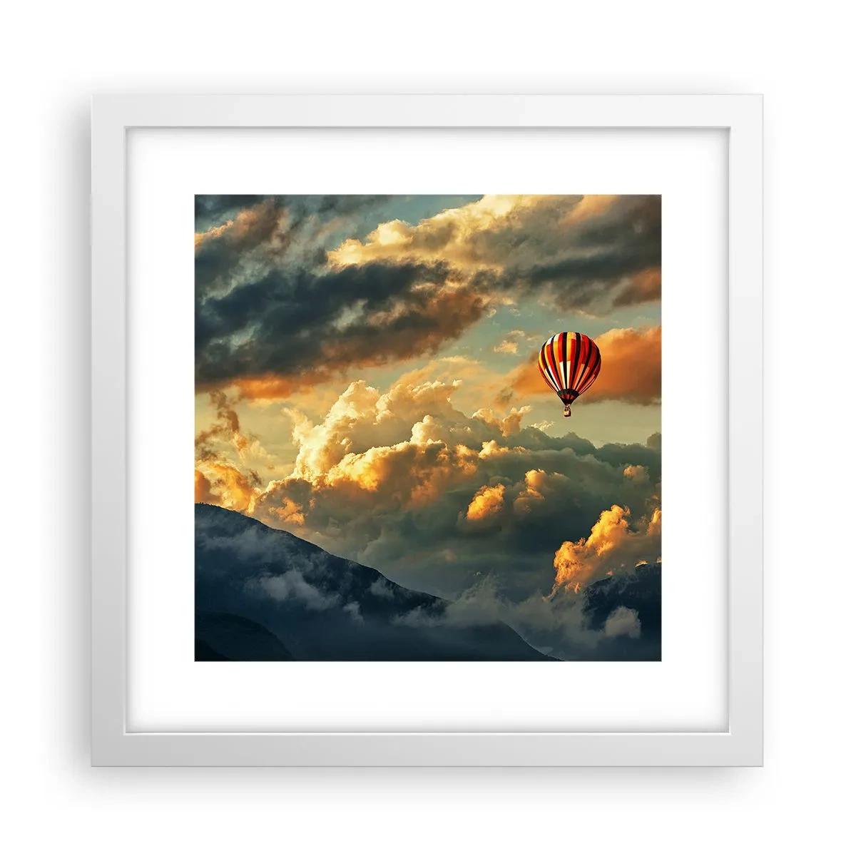 Affiche dans un cadre blanc - Poster - Je vole parce que je veux - 30x30 cm