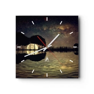 Horloge murale - Pendule murale - Nuit au bout du monde - 40x40 cm