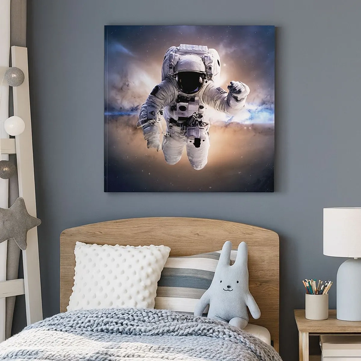 Impression sur toile - Image sur toile - Salutations de l'espace - 30x30 cm