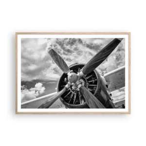 Affiche dans un chêne clair - Poster - Dompteur de ciel - 100x70 cm