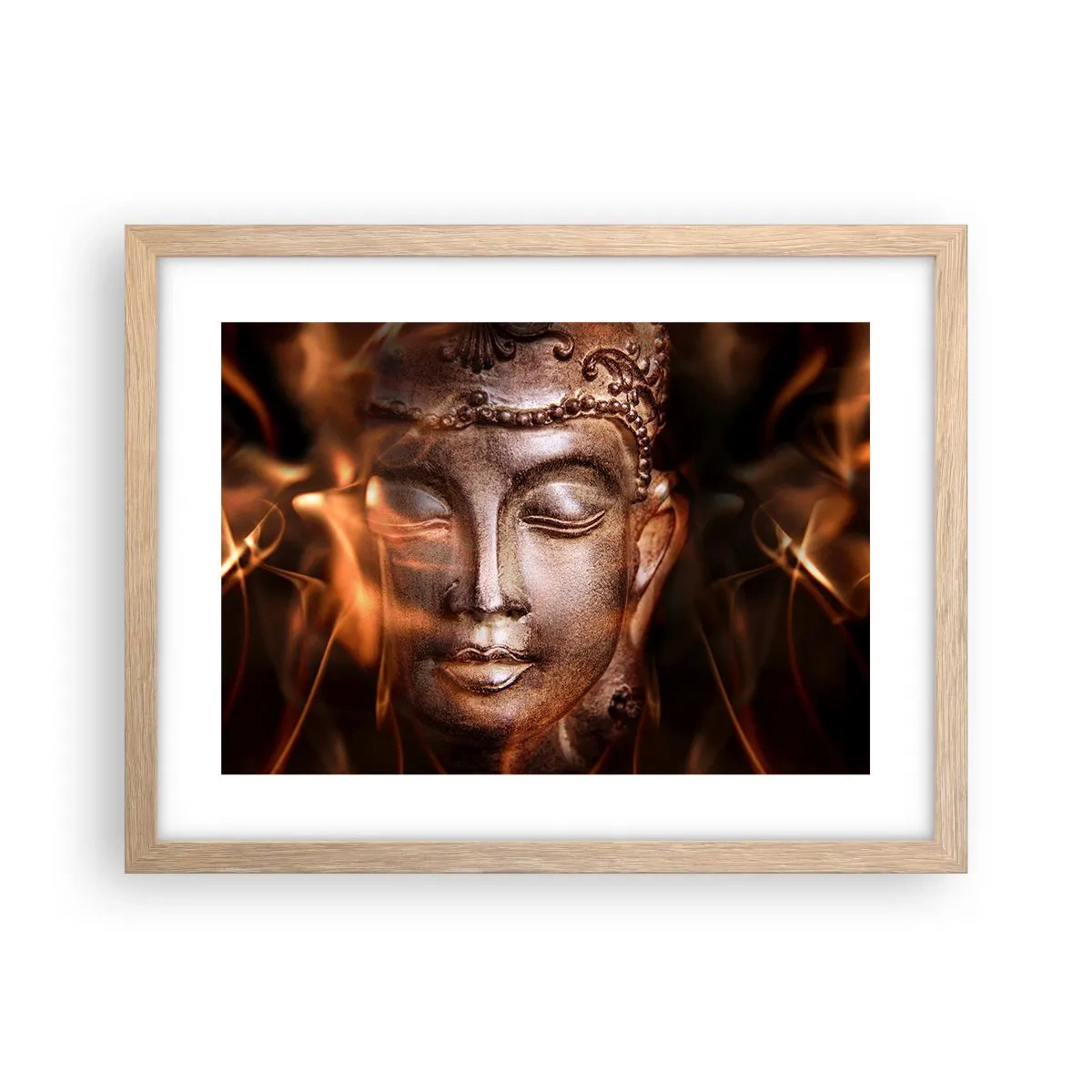 Affiche dans un chêne clair - Poster - Il n'existe qu'ici et maintenant - 40x30 cm