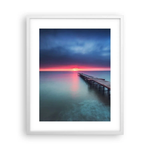 Affiche dans un cadre blanc - Poster - Entre le ciel et la terre - 40x50 cm